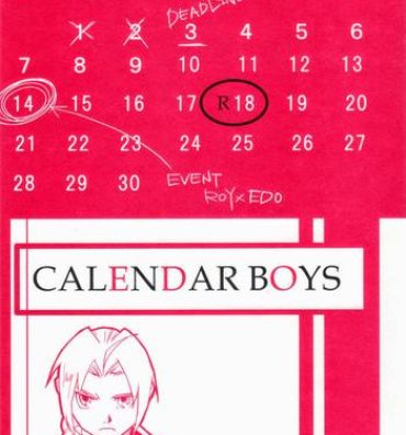 Prostitute Calendar Boys- Fullmetal alchemist hentai Mamando