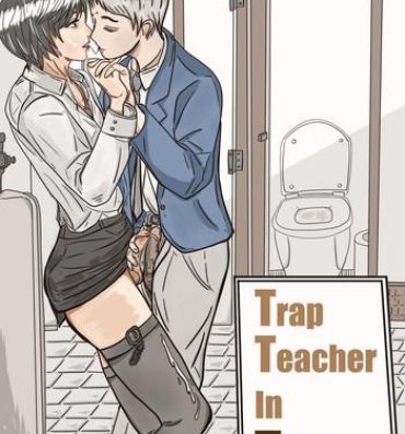 Peitos Trap teacher in toilet- Original hentai Face Fuck